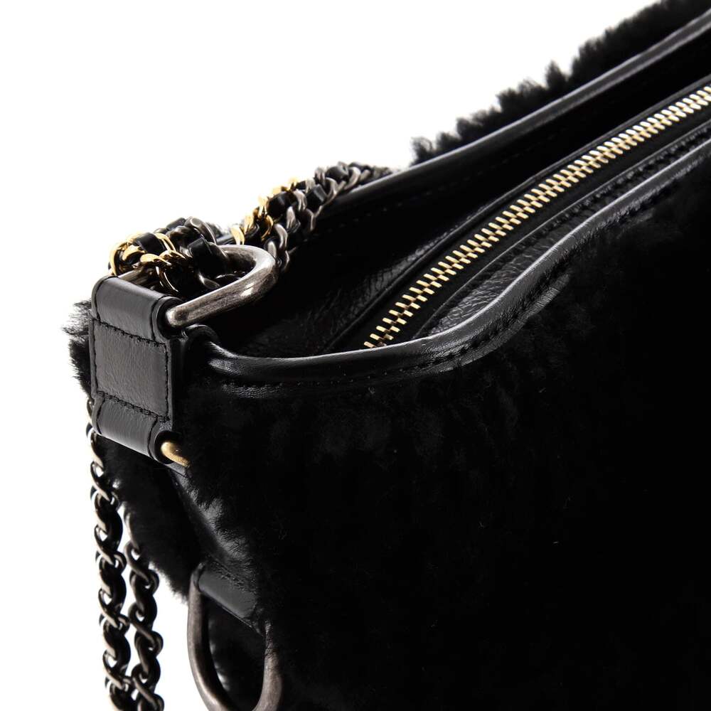 Chanel Gabrielle Hobo Shearling And #149561C19B - Picture 8 of 9